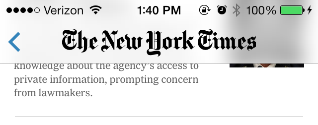 NYTimes app